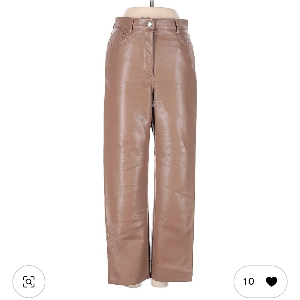 Taupe Leather Pants